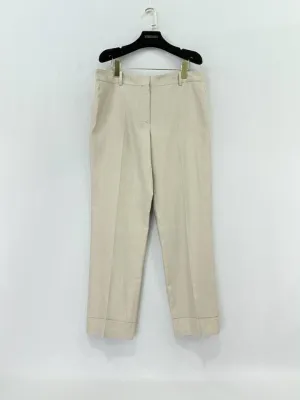 LORO PIANA Wide Leg Cream Pants US12