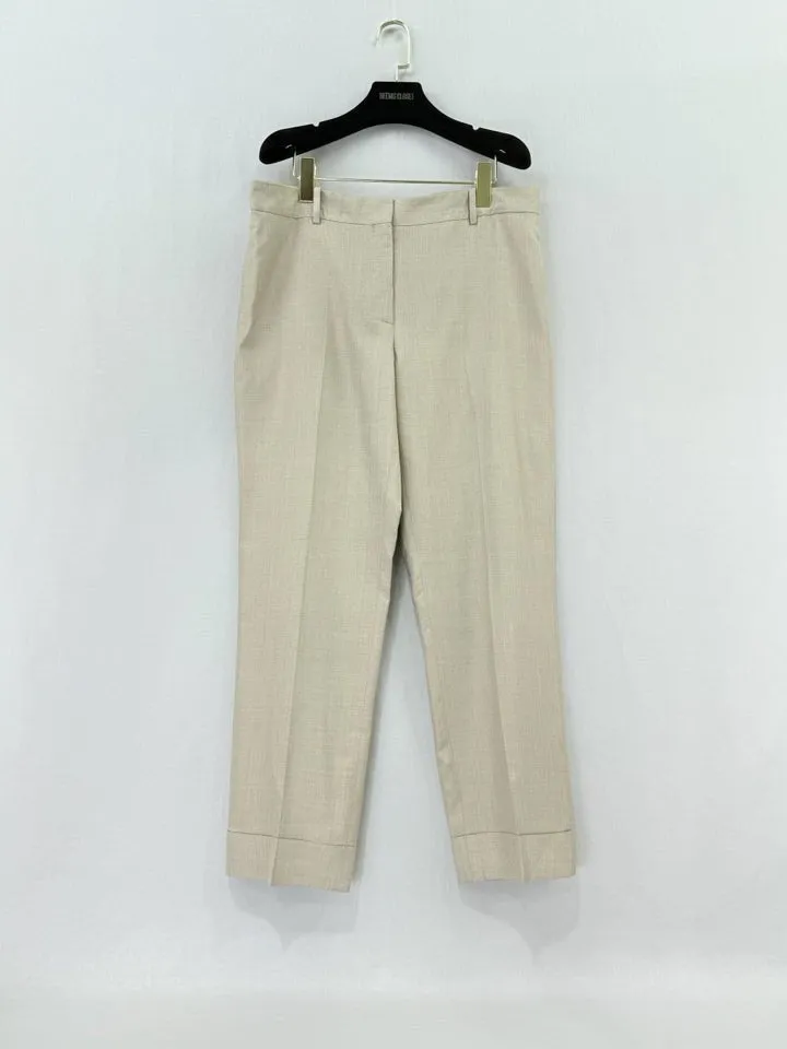 LORO PIANA Wide Leg Cream Pants US12