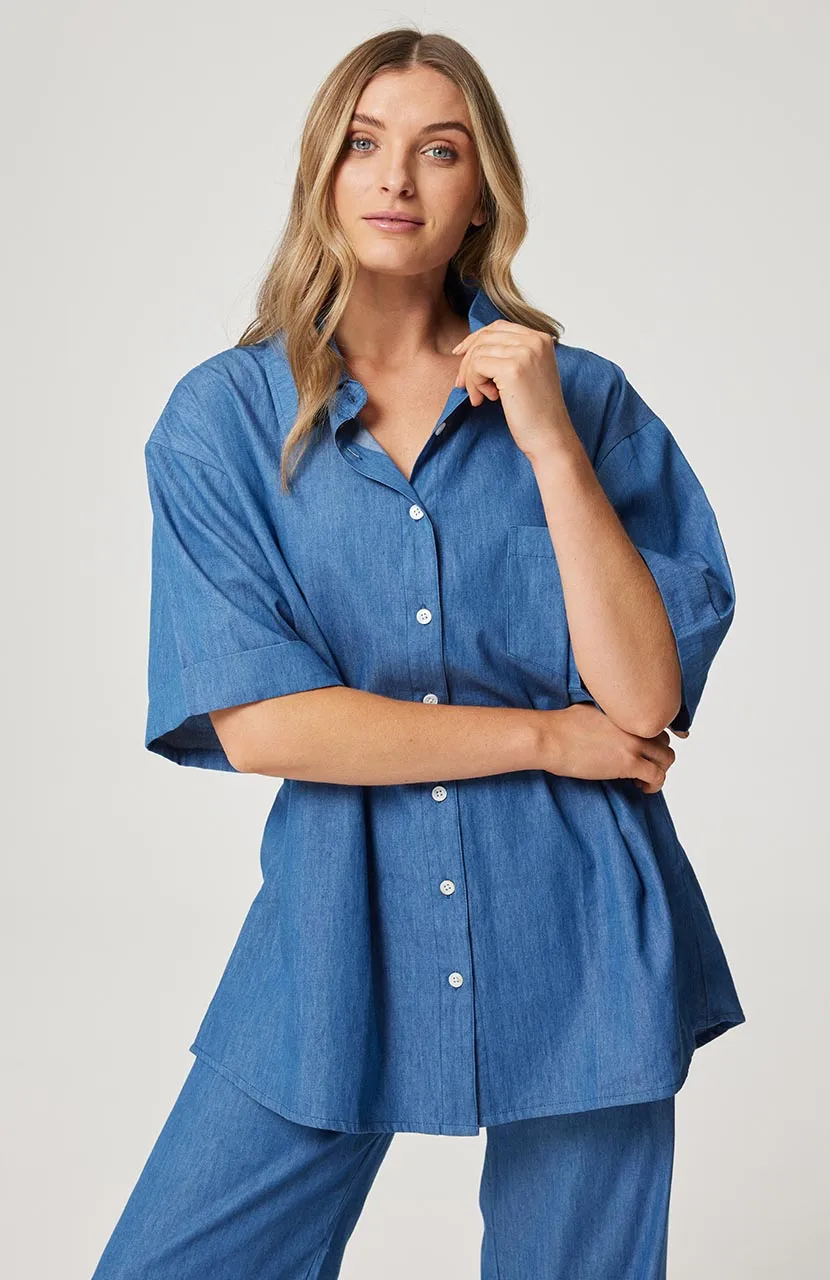 LUCY TROUSER || DENIM CHAMBRAY