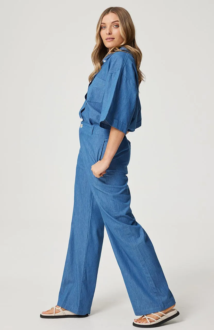 LUCY TROUSER || DENIM CHAMBRAY