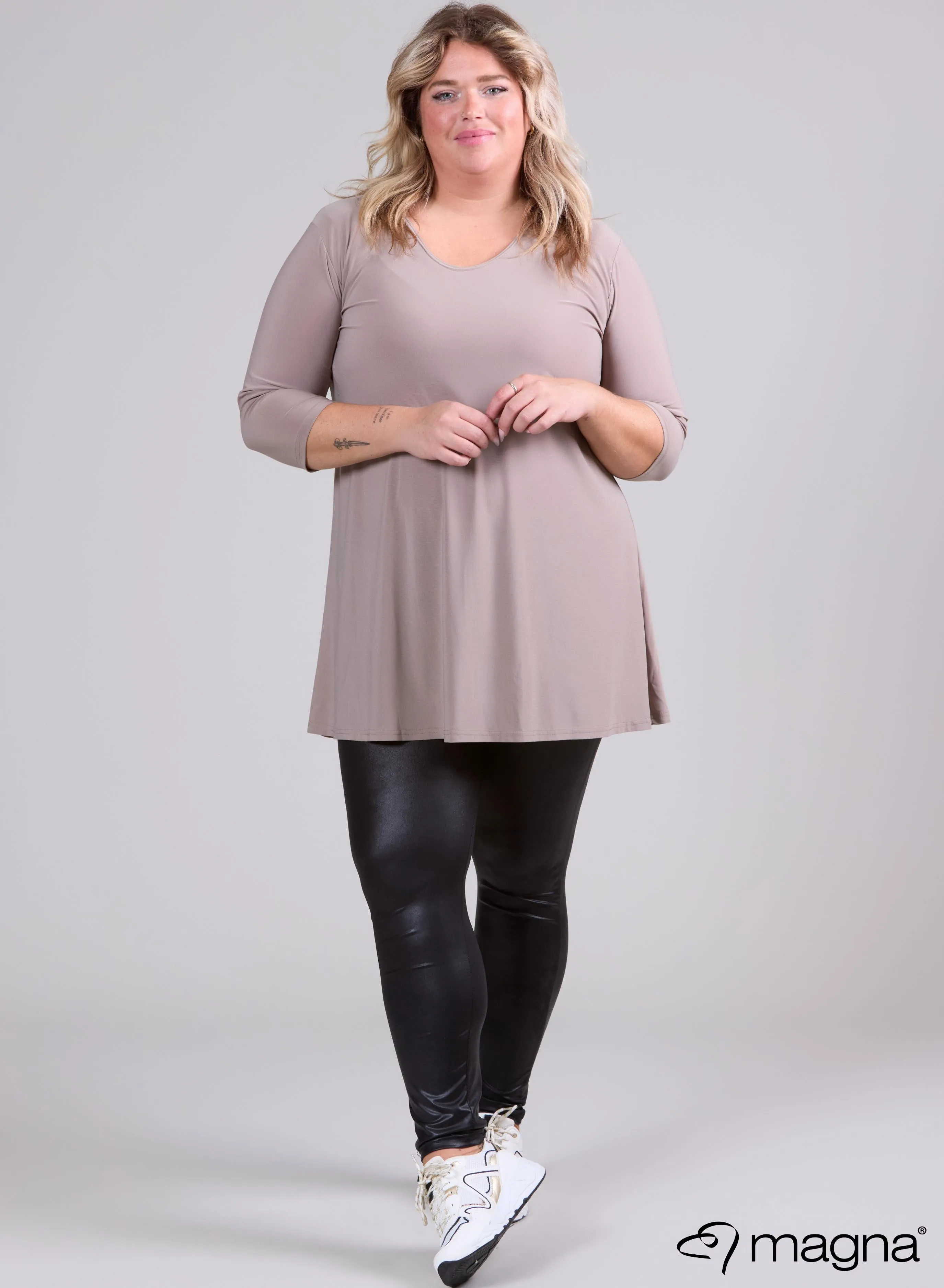Magna A-line Long Shirt / Tunic Sand