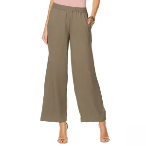 MarlaWynne WynneLayers Women's Plus Size Crepe Pull On Pants