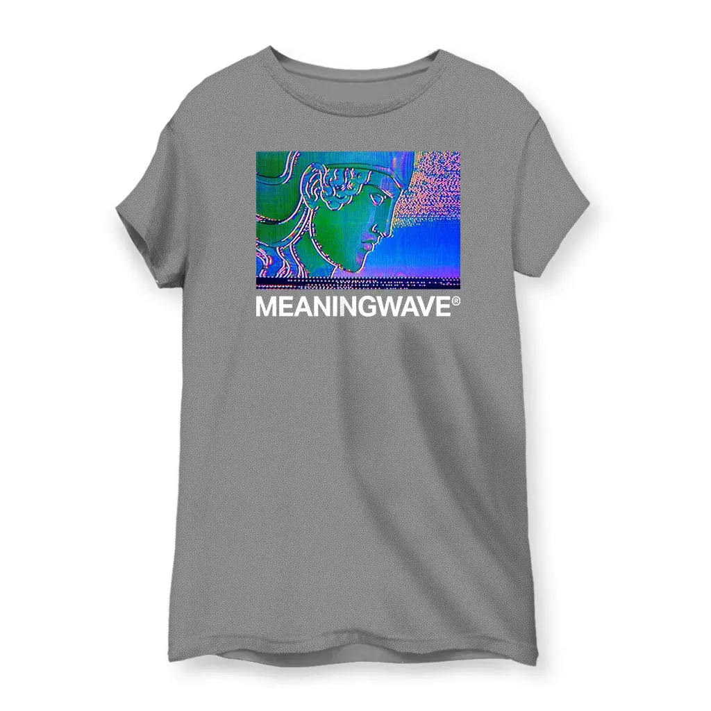 MEANINGWAVE RADIO AESTHETIC ANIME STATUE Women's Cotton T-Shirt