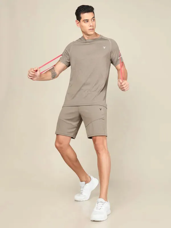 Men Melange Slim Fit Crew Neck T-shirt with MELANGE