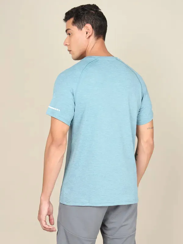 Men Melange Slim Fit Crew Neck T-shirt with MELANGE