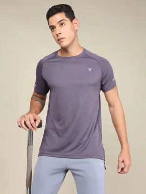 Men Melange Slim Fit Crew Neck T-shirt with MELANGE
