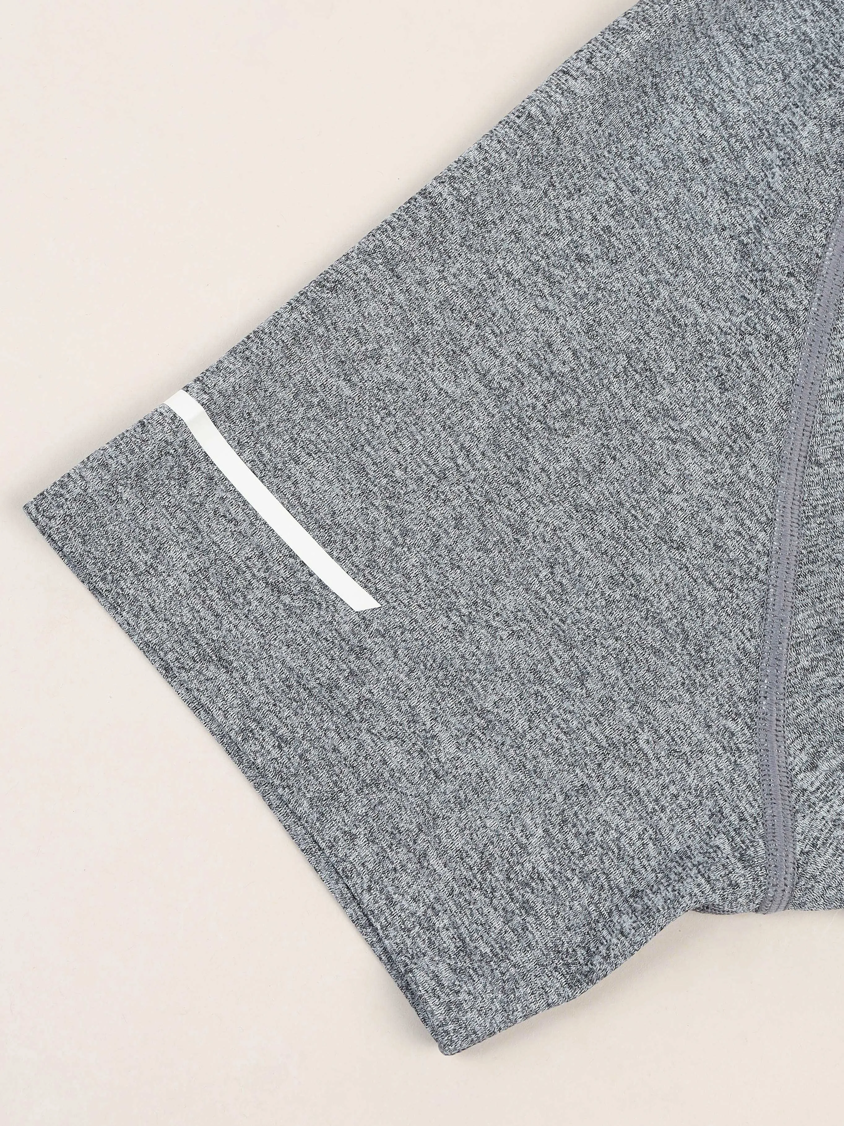 Men Melange Slim Fit Crew Neck T-shirt with MELANGE
