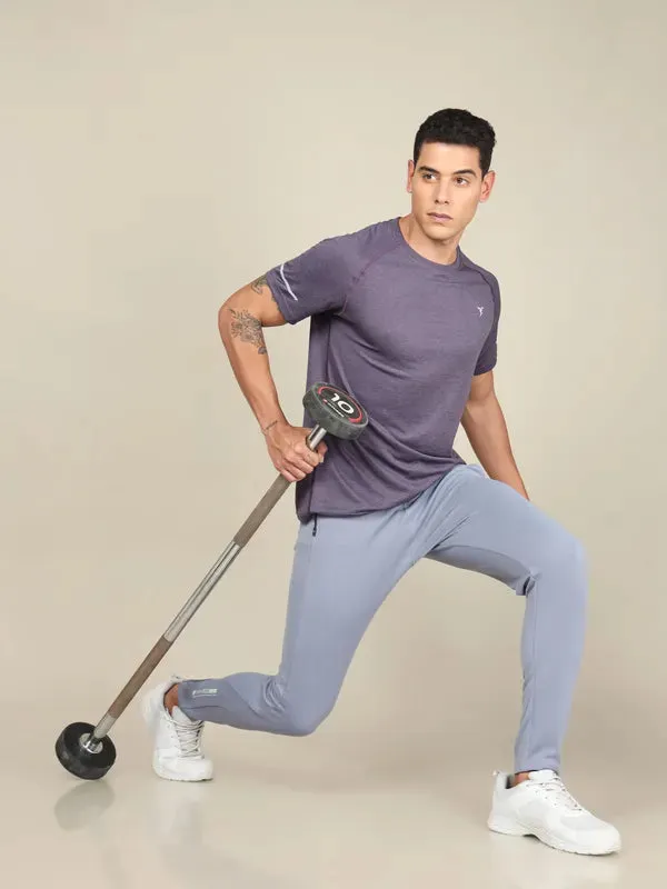 Men Melange Slim Fit Crew Neck T-shirt with MELANGE