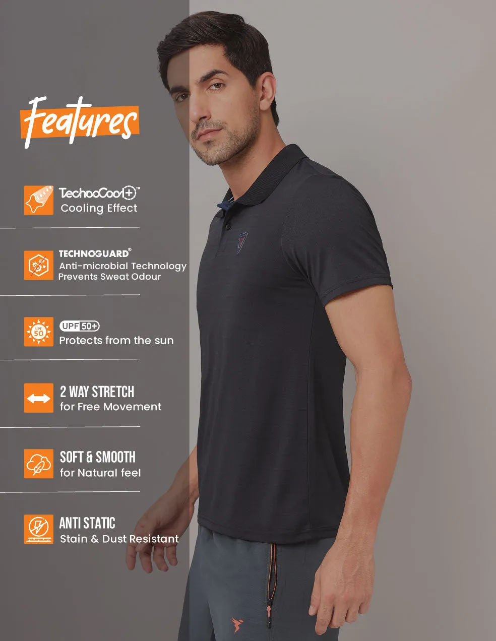 Men Self Design Slim Fit Polo T-shirt with AIRTEX STRIPES (Pack of 2)