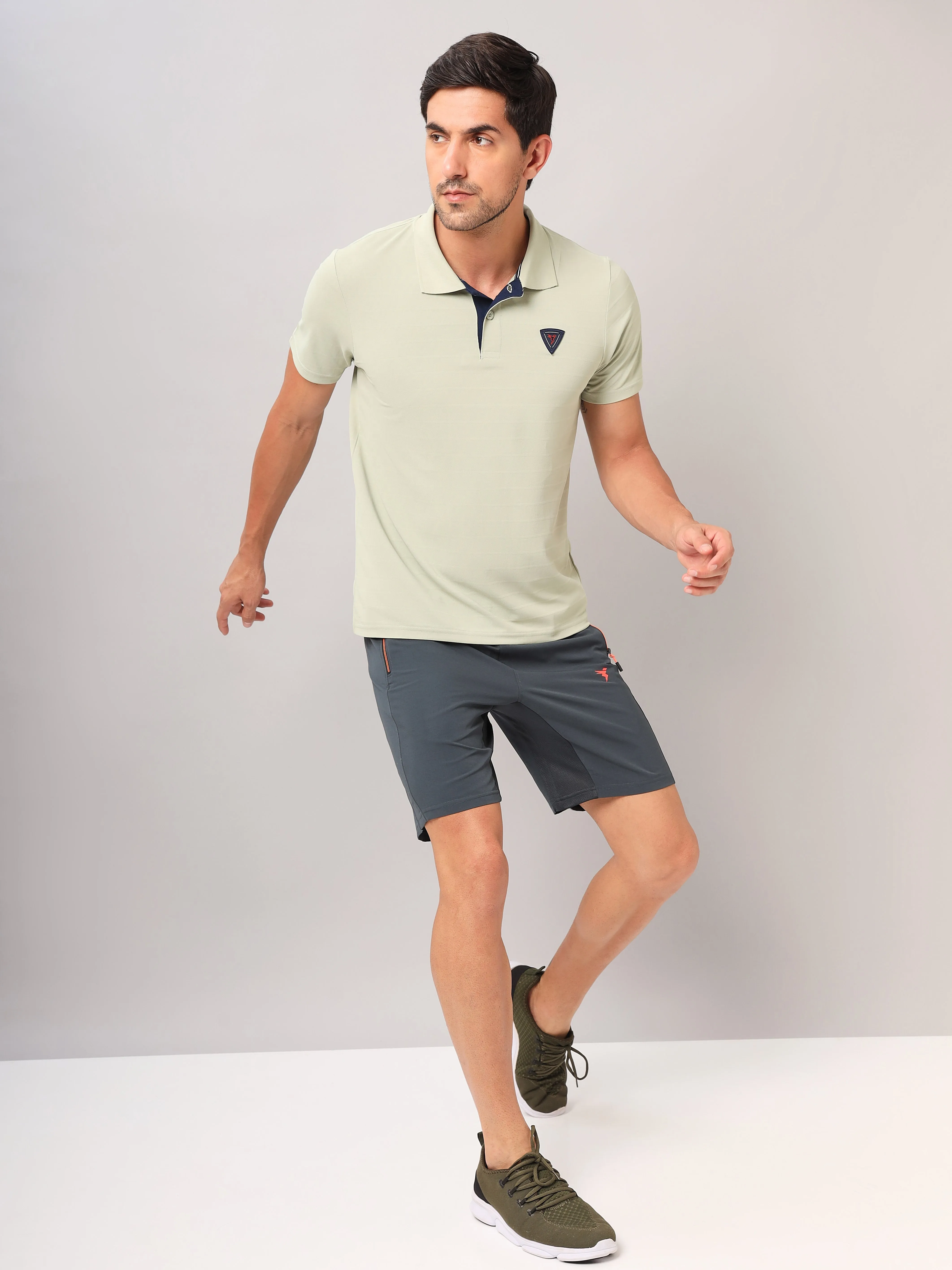 Men Self Design Slim Fit Polo T-shirt with AIRTEX STRIPES (Pack of 2)