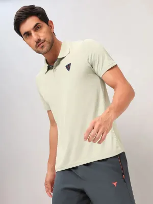 Men Self Design Slim Fit Polo T-shirt with AIRTEX STRIPES
