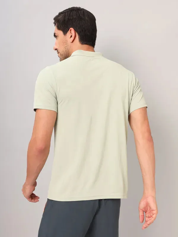 Men Self Design Slim Fit Polo T-shirt with AIRTEX STRIPES