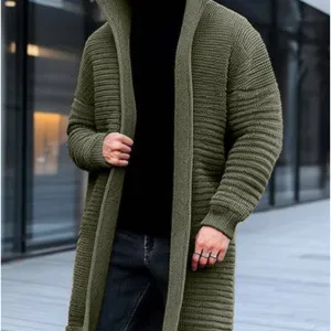 Men's Cozy Winter Knitted Warm Cardigan | Long