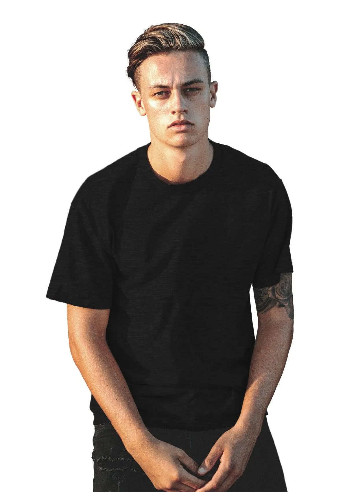 Mens T-Shirt Short Sleeve Athletic 5-Pack Triblend