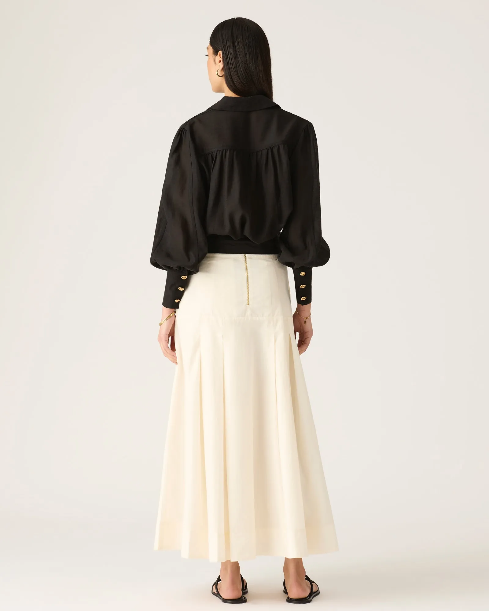Mos the Label - Lis Embroidered Midi Skirt