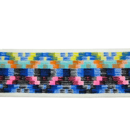 Multi-Color Woven Jacquard Design Elastic | 2 Meter