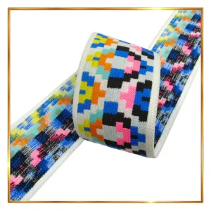 Multi-Color Woven Jacquard Design Elastic | 2 Meter
