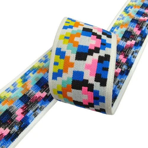 Multi-Color Woven Jacquard Design Elastic | 2 Meter