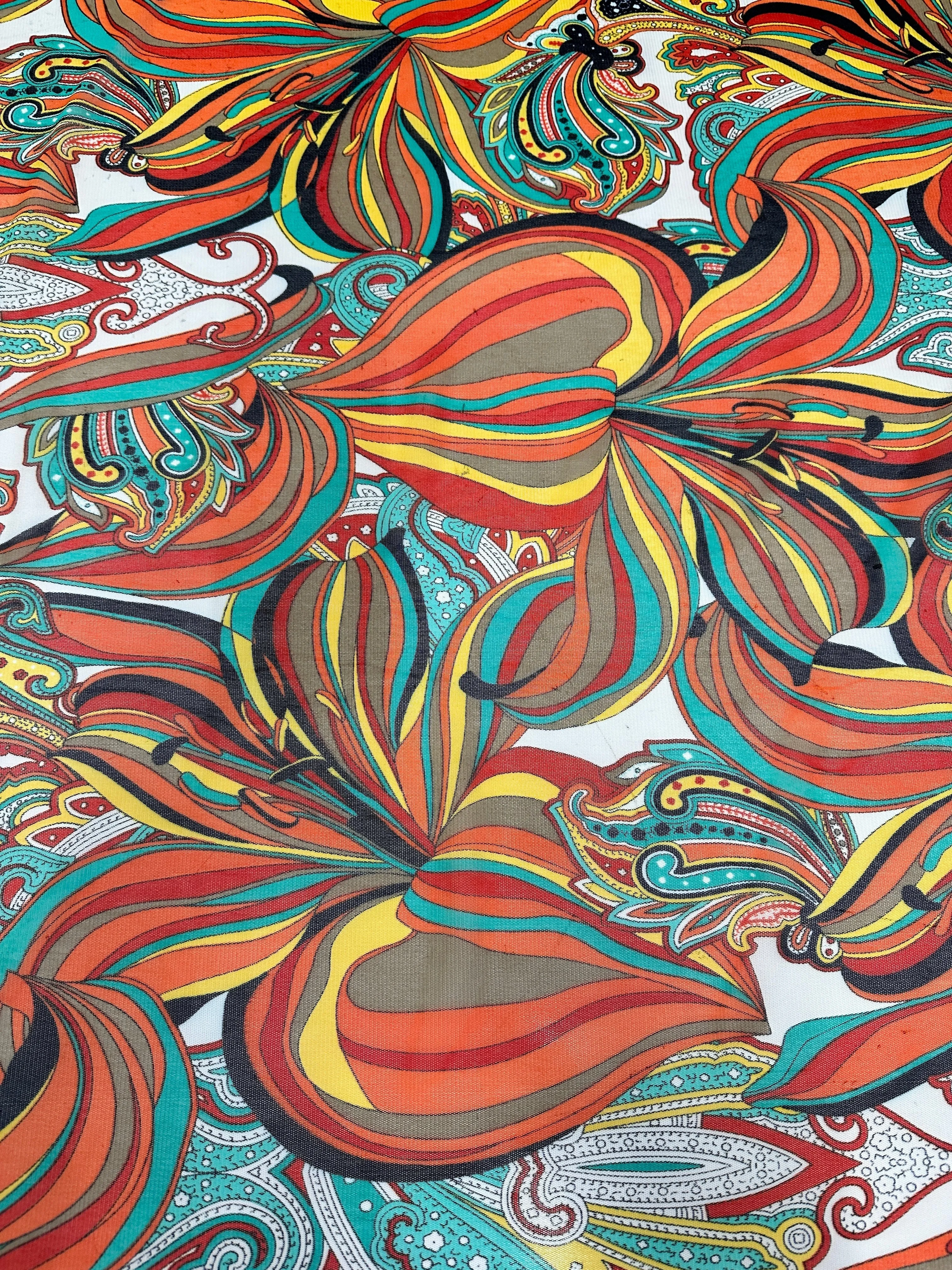 Multicolor Tropical Print Power Mesh