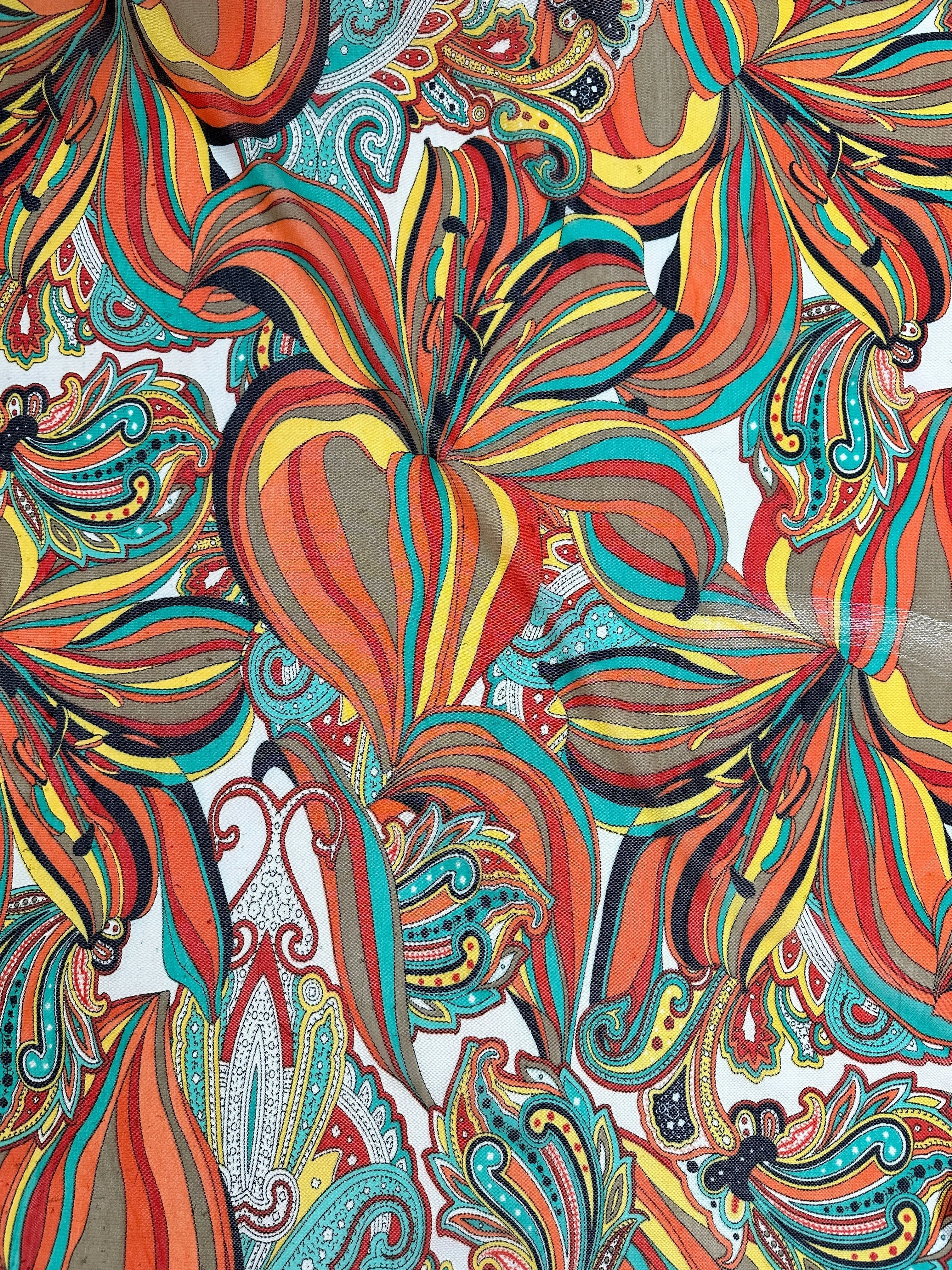 Multicolor Tropical Print Power Mesh