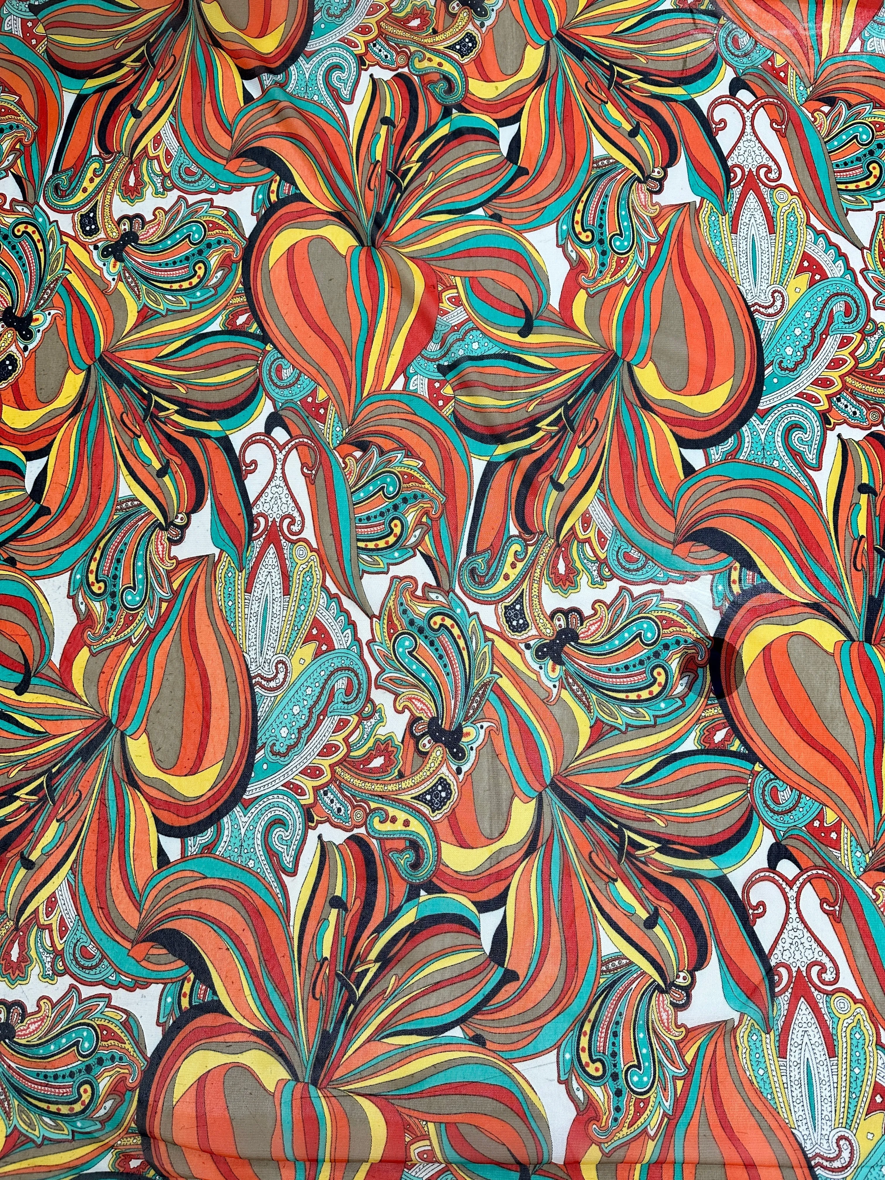 Multicolor Tropical Print Power Mesh