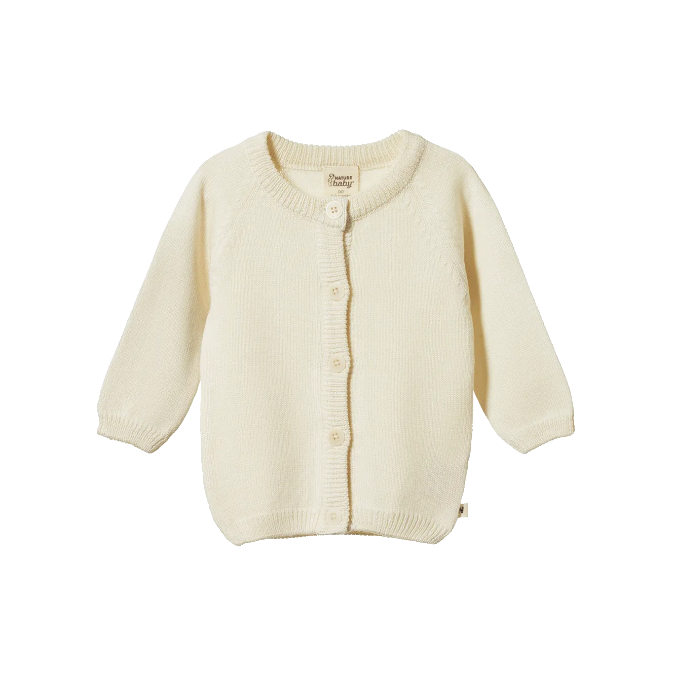 Nature Baby Merino Knit Cardigan Natural