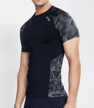 Navy Camo Compression T-Shirt