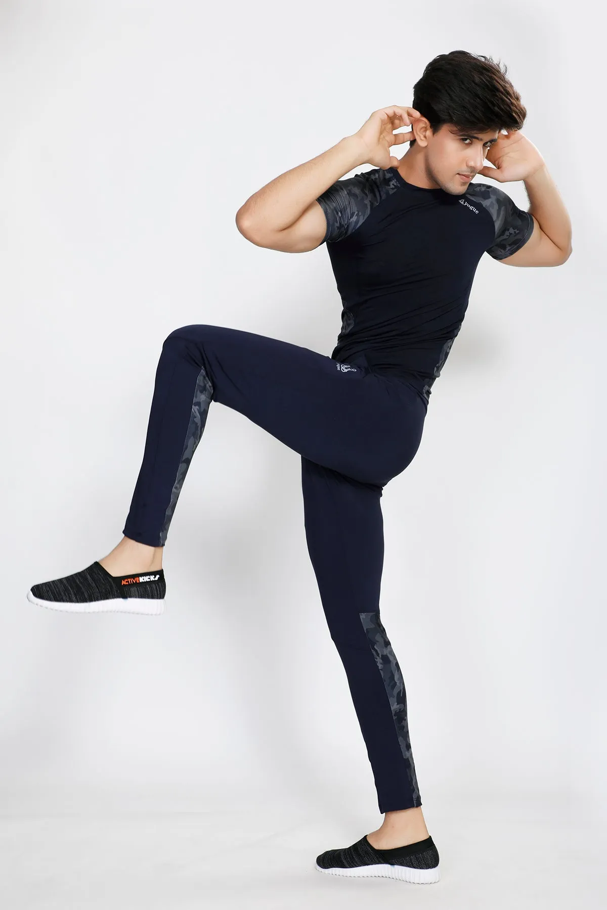 Navy Camo Compression T-Shirt