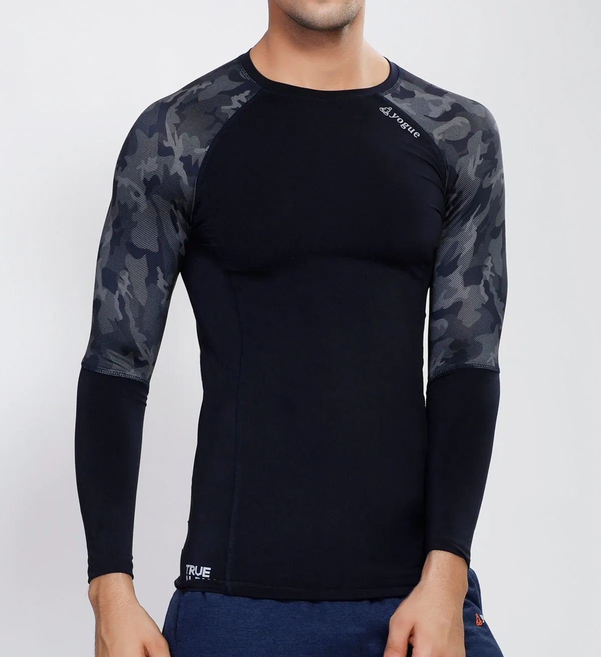 Navy Camo Full Sleeve Compression