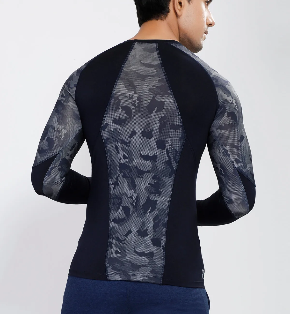 Navy Camo Full Sleeve Compression
