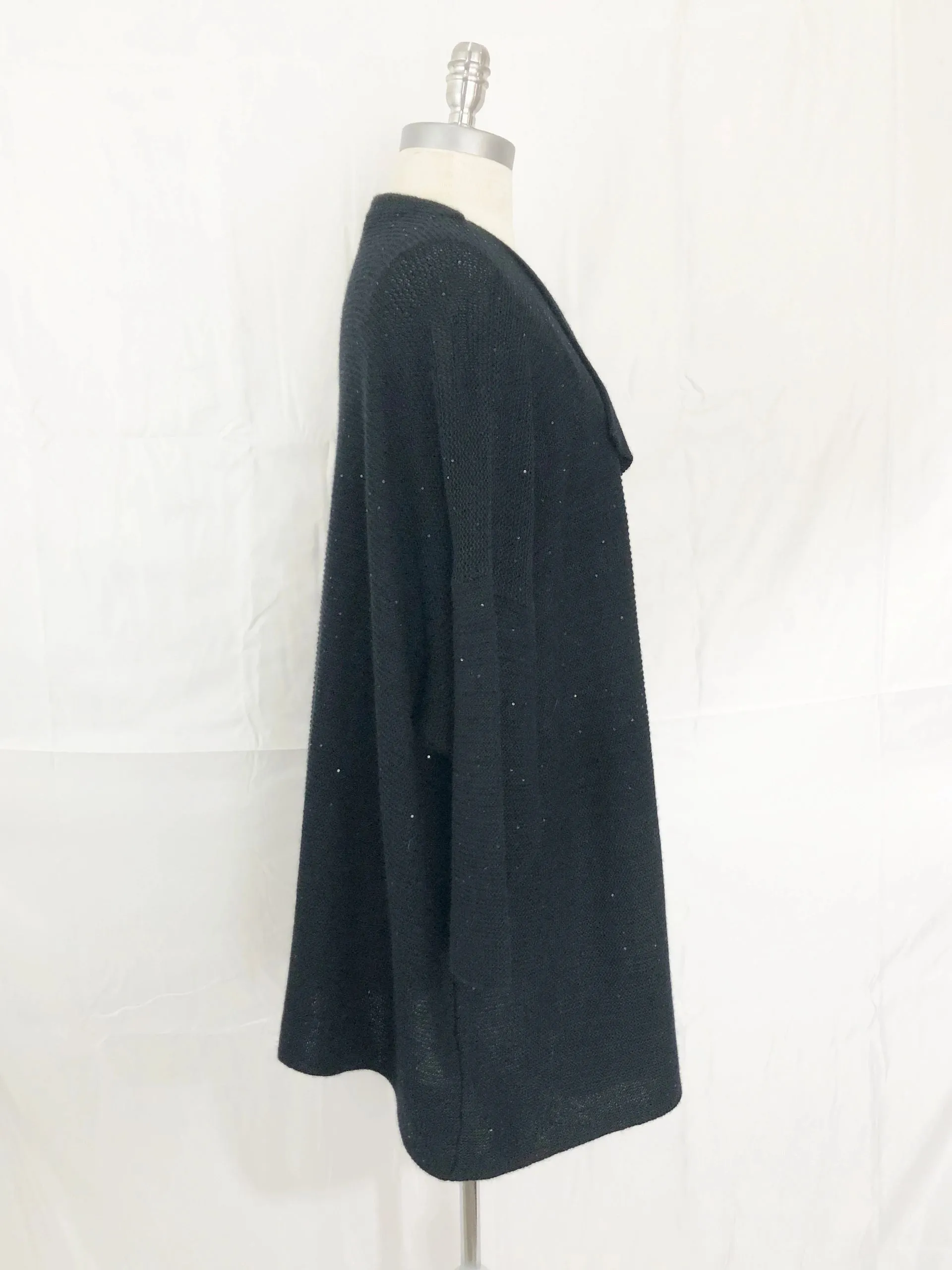 NEW Eskandar Sequin Accent Cardigan Size O/S