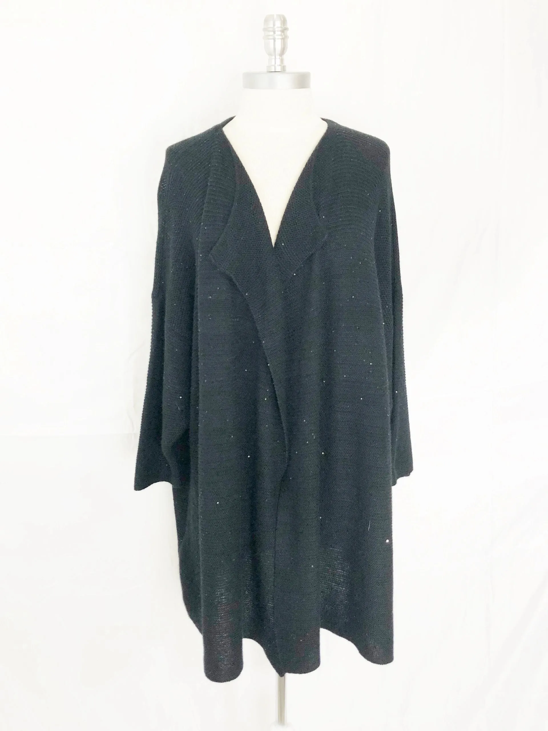 NEW Eskandar Sequin Accent Cardigan Size O/S