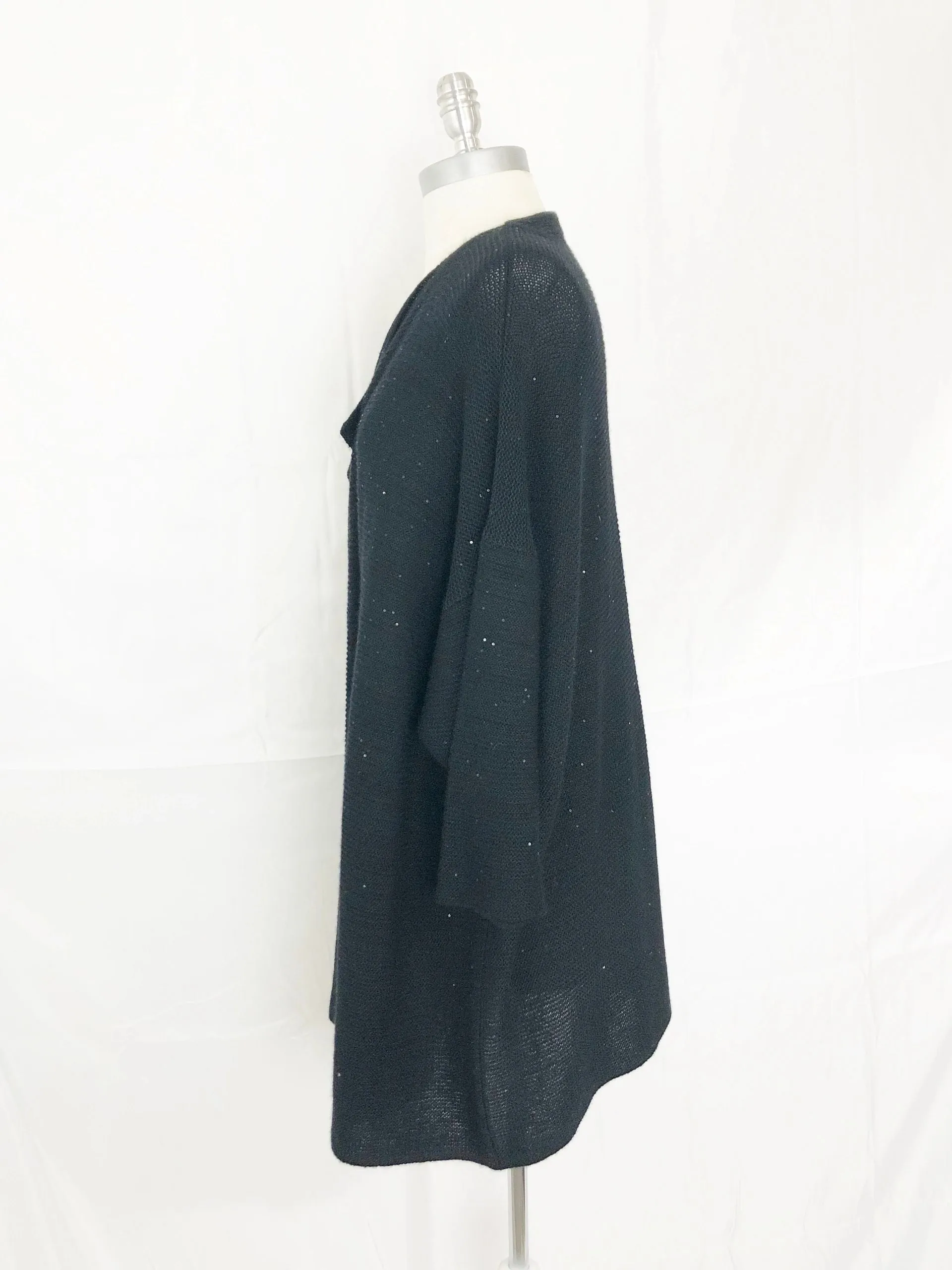 NEW Eskandar Sequin Accent Cardigan Size O/S