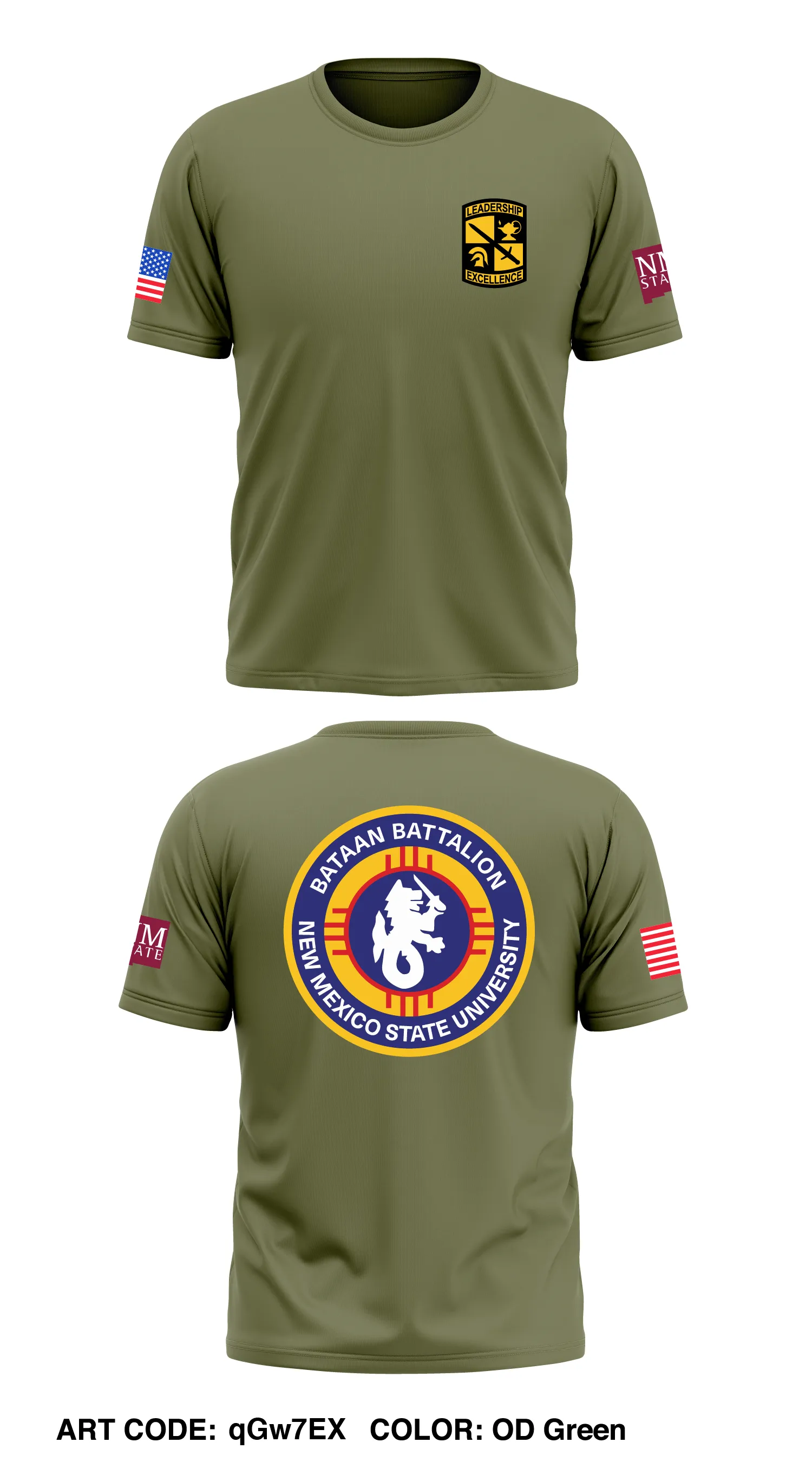 NMSU Army ROTC Store 1 Core Men's SS Performance Tee - qGw7EX