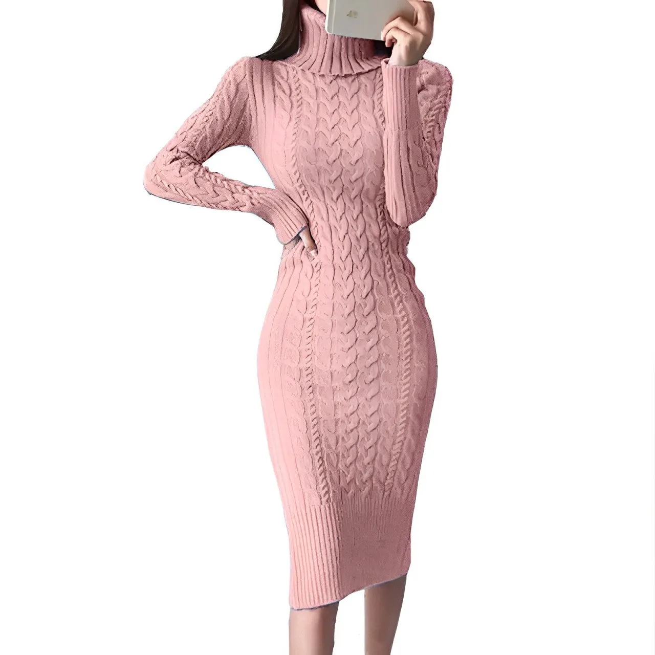 Norberta® | Figure-Hugging Knitted Wrap Dress
