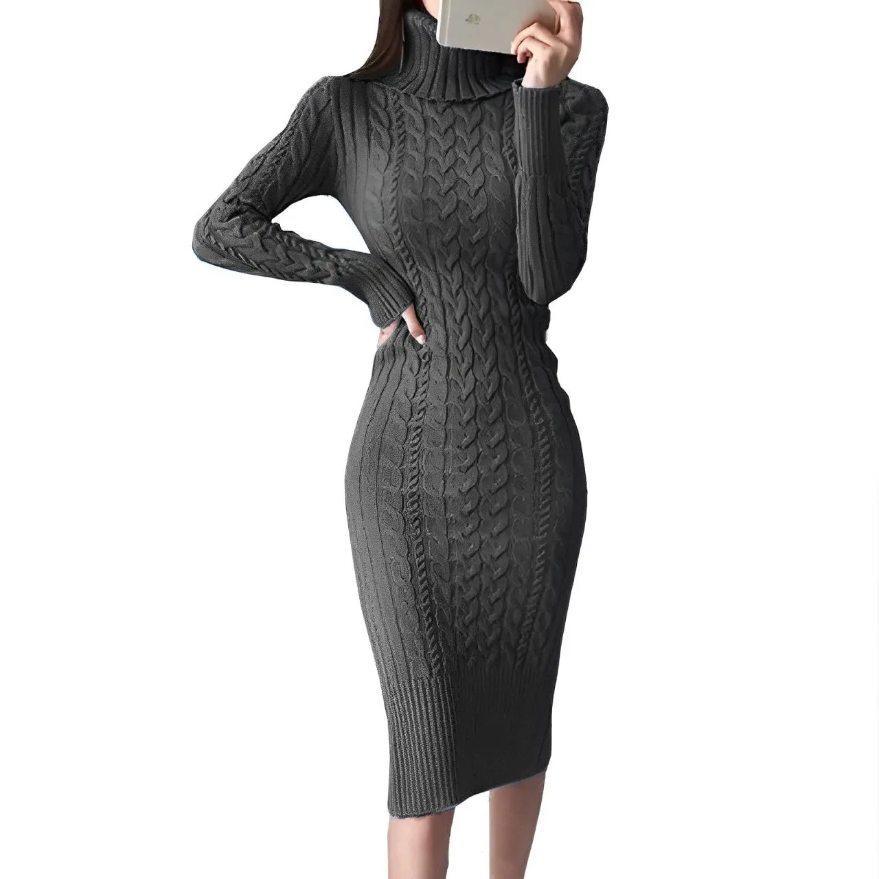 Norberta® | Figure-Hugging Knitted Wrap Dress