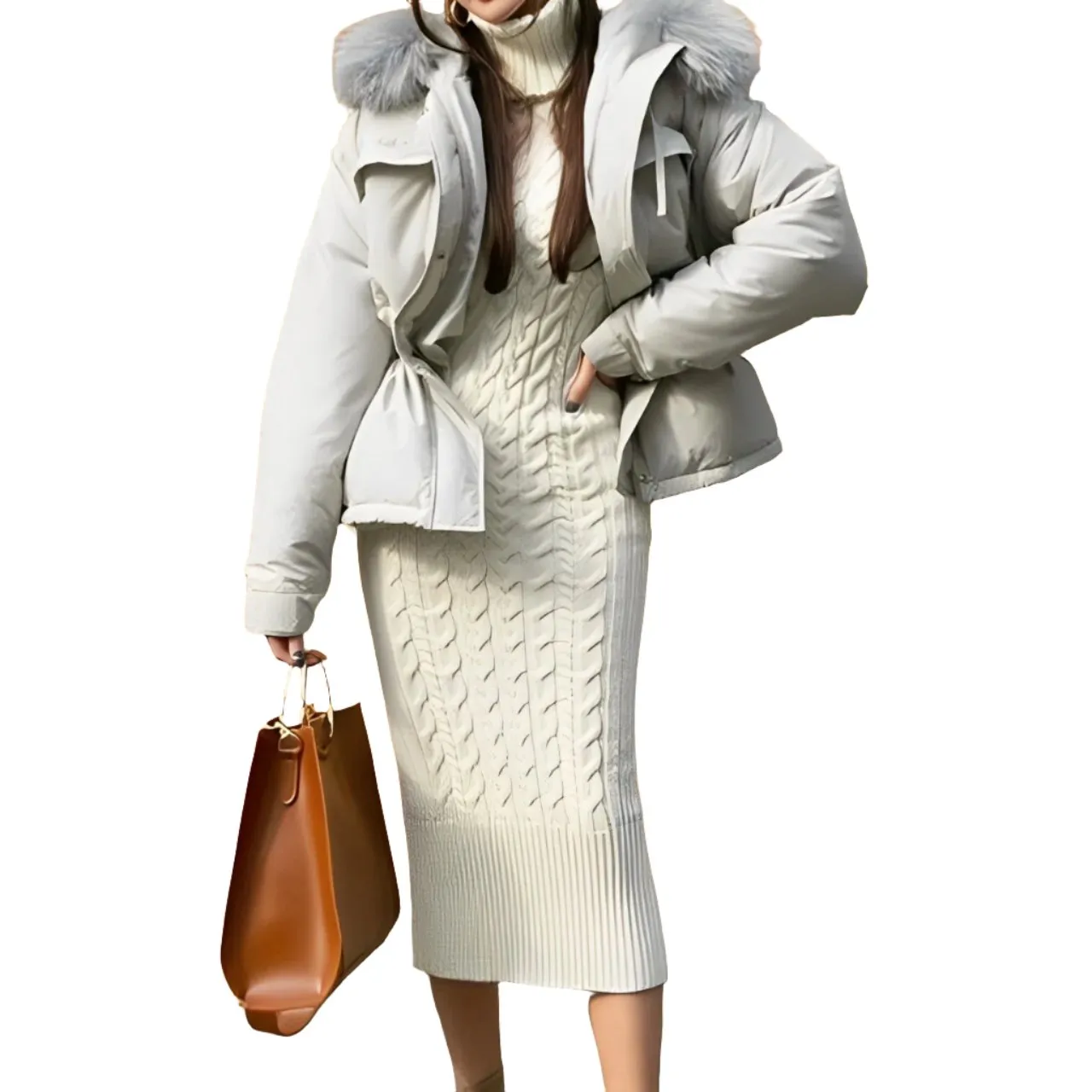 Norberta® | Figure-Hugging Knitted Wrap Dress