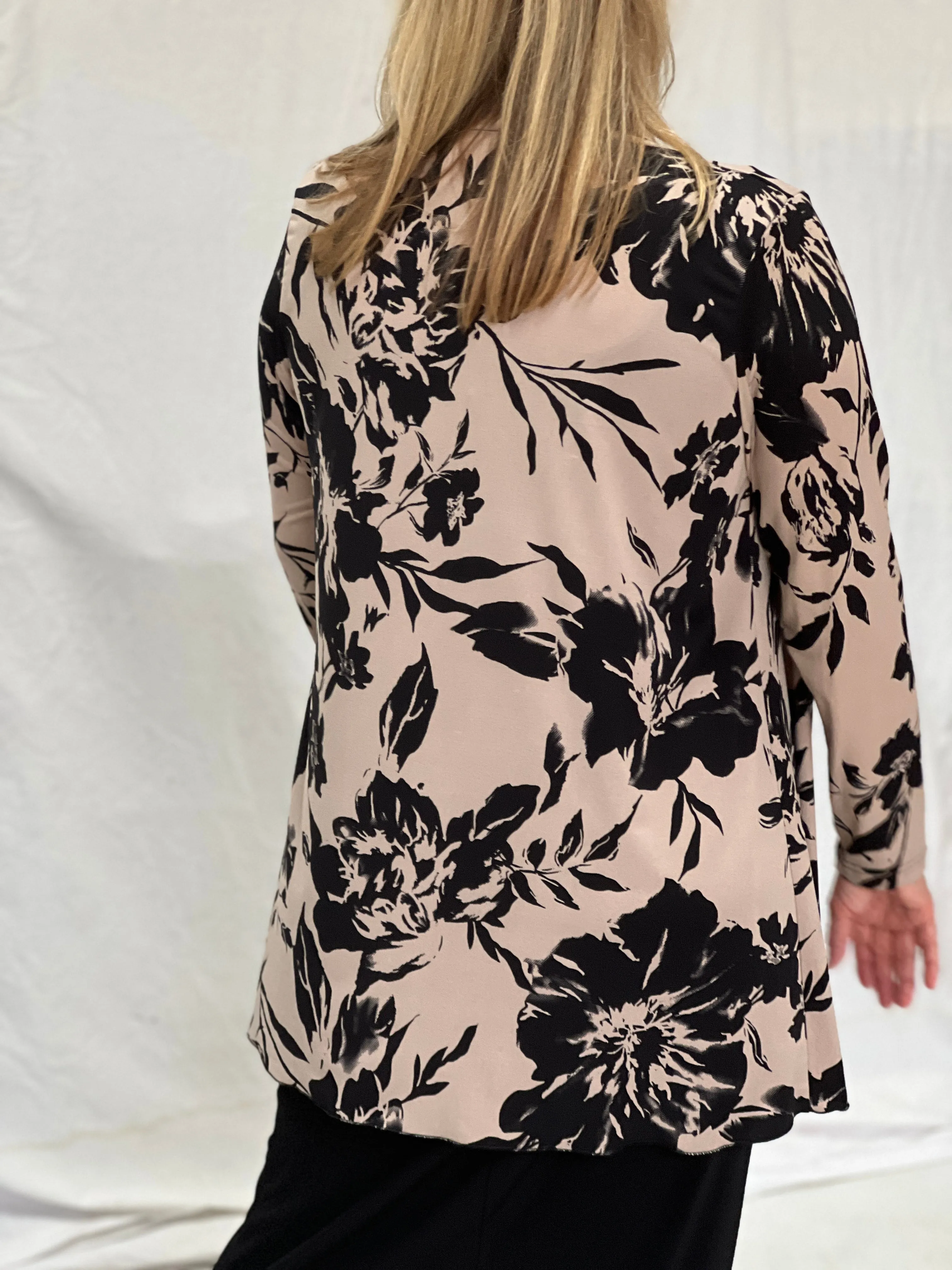 Oberon Beige Jersey Cardigan