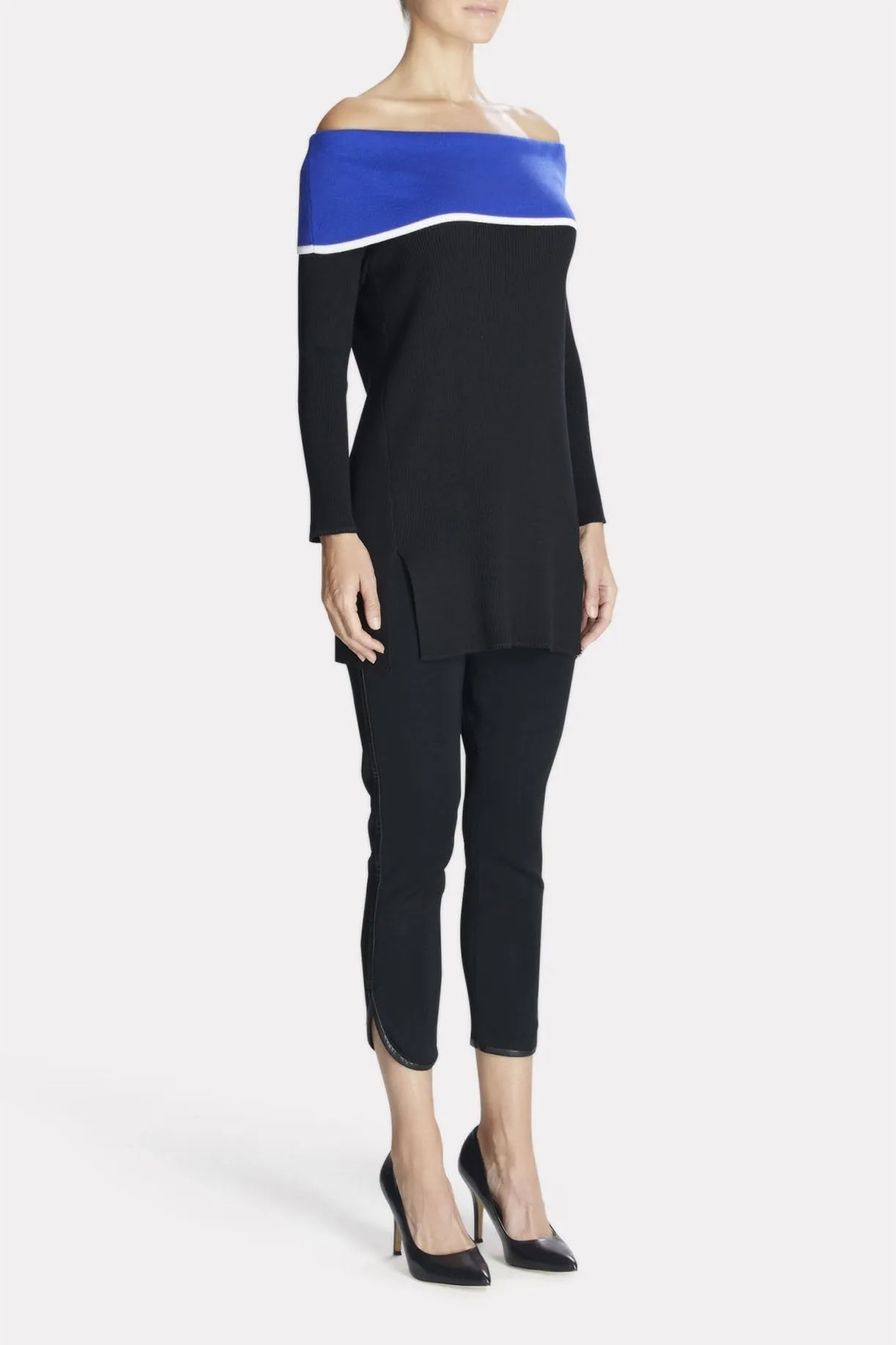 Off-The-Shoulder Colorblock Tunic