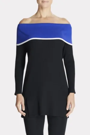 Off-The-Shoulder Colorblock Tunic