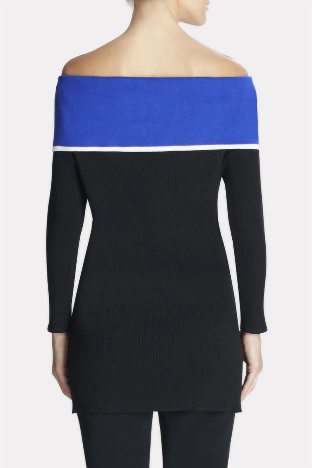 Off-The-Shoulder Colorblock Tunic