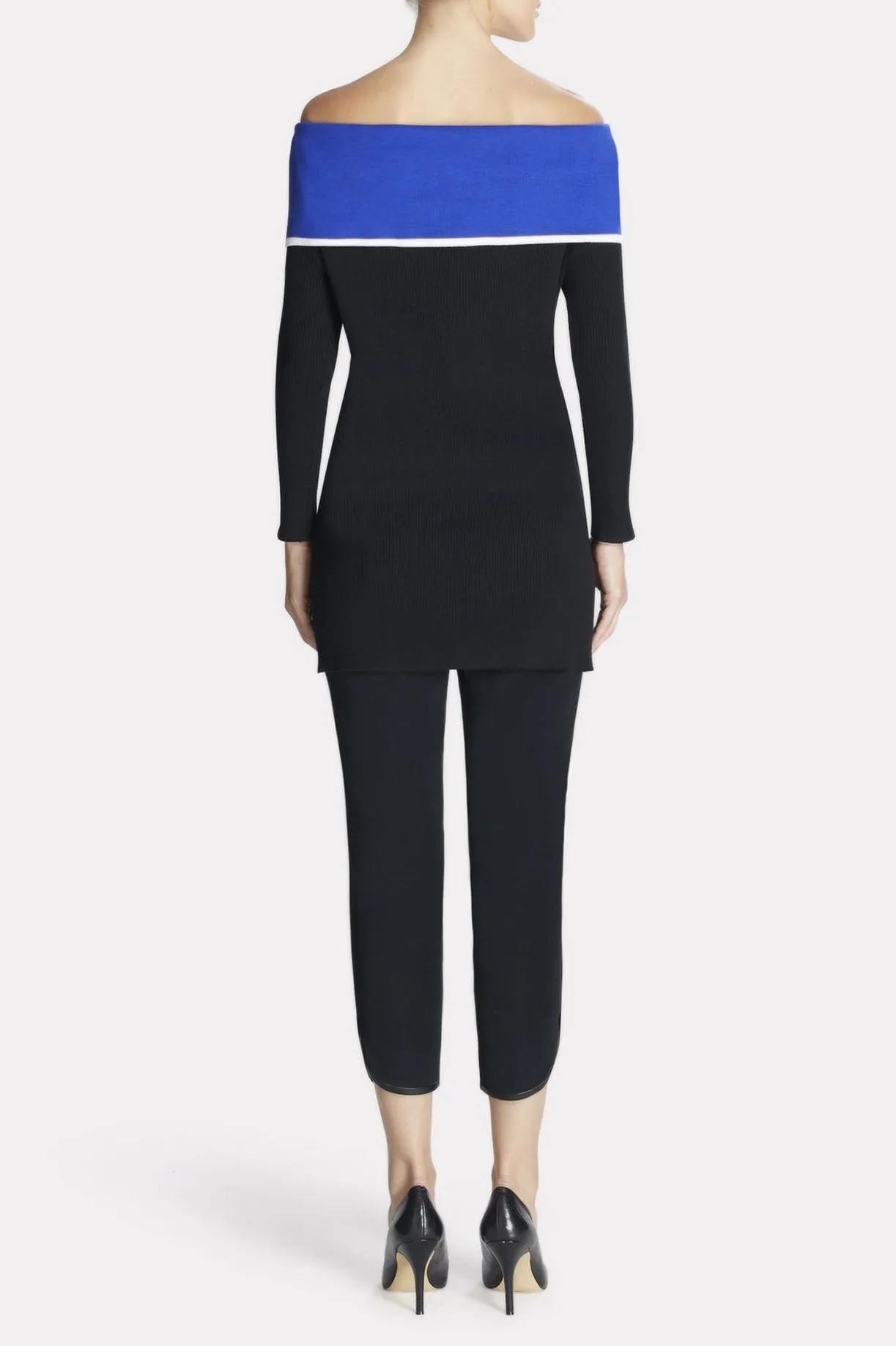 Off-The-Shoulder Colorblock Tunic
