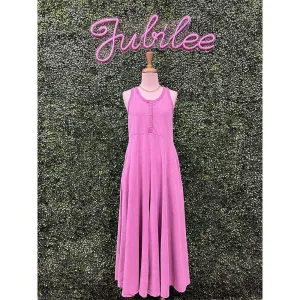 Olivia Orchid Sleeveless Mineral Washed Terry Palazzo Jumpsuit
