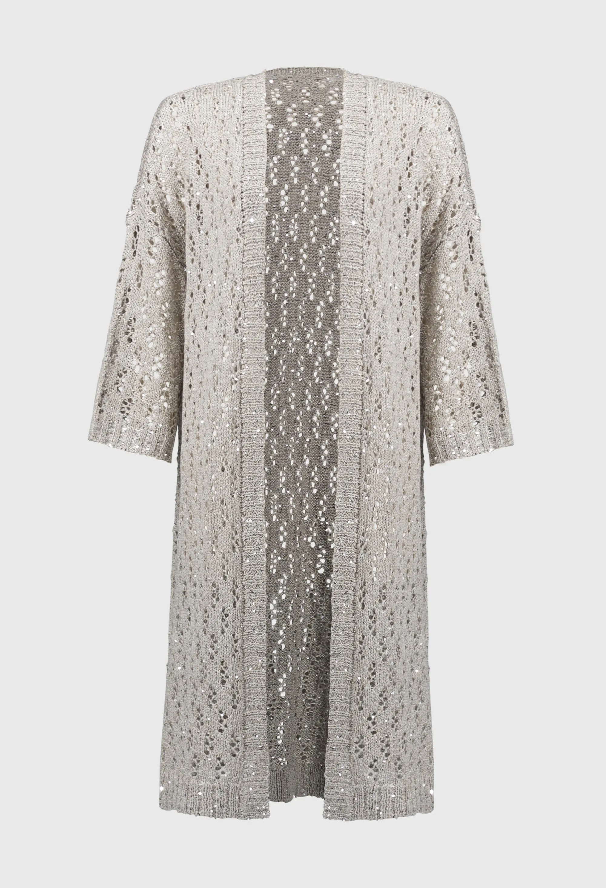 Open-front Knitted Cardigan