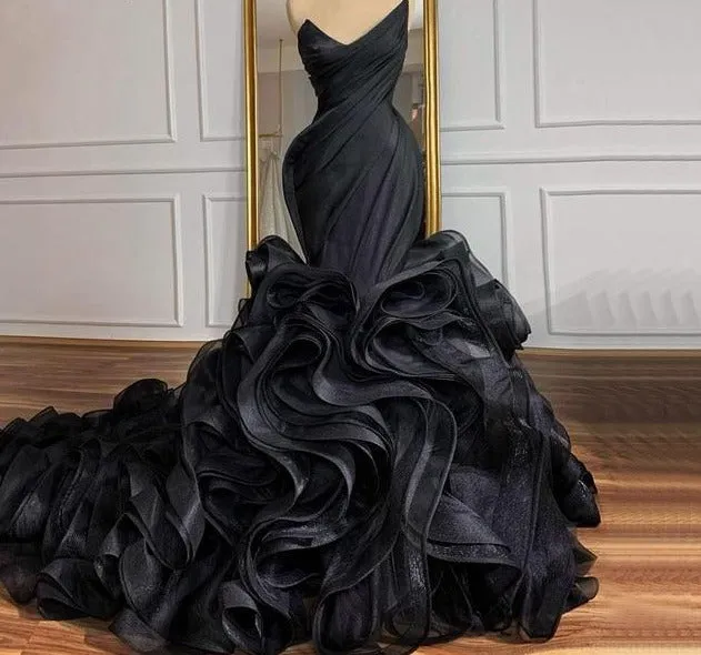 Orange Sweetheart Sexy Elegant Wedding Dresses Gowns Flowers High-end Mermaid Bridal Dress