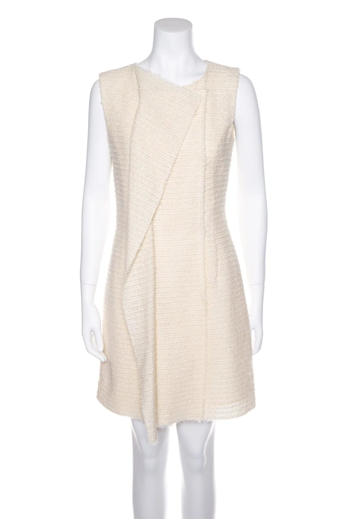 Oscar de la Renta Cream Tweed and Sequin Dress SZ 6