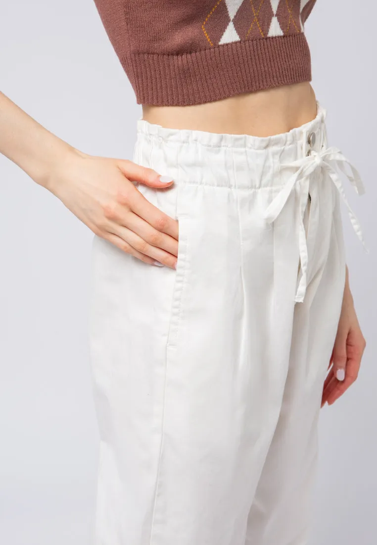 Paperbag Colored Denim Pants
