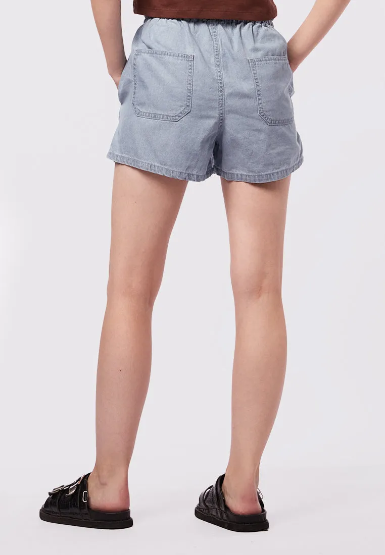 Paperbag Denim Short Pants