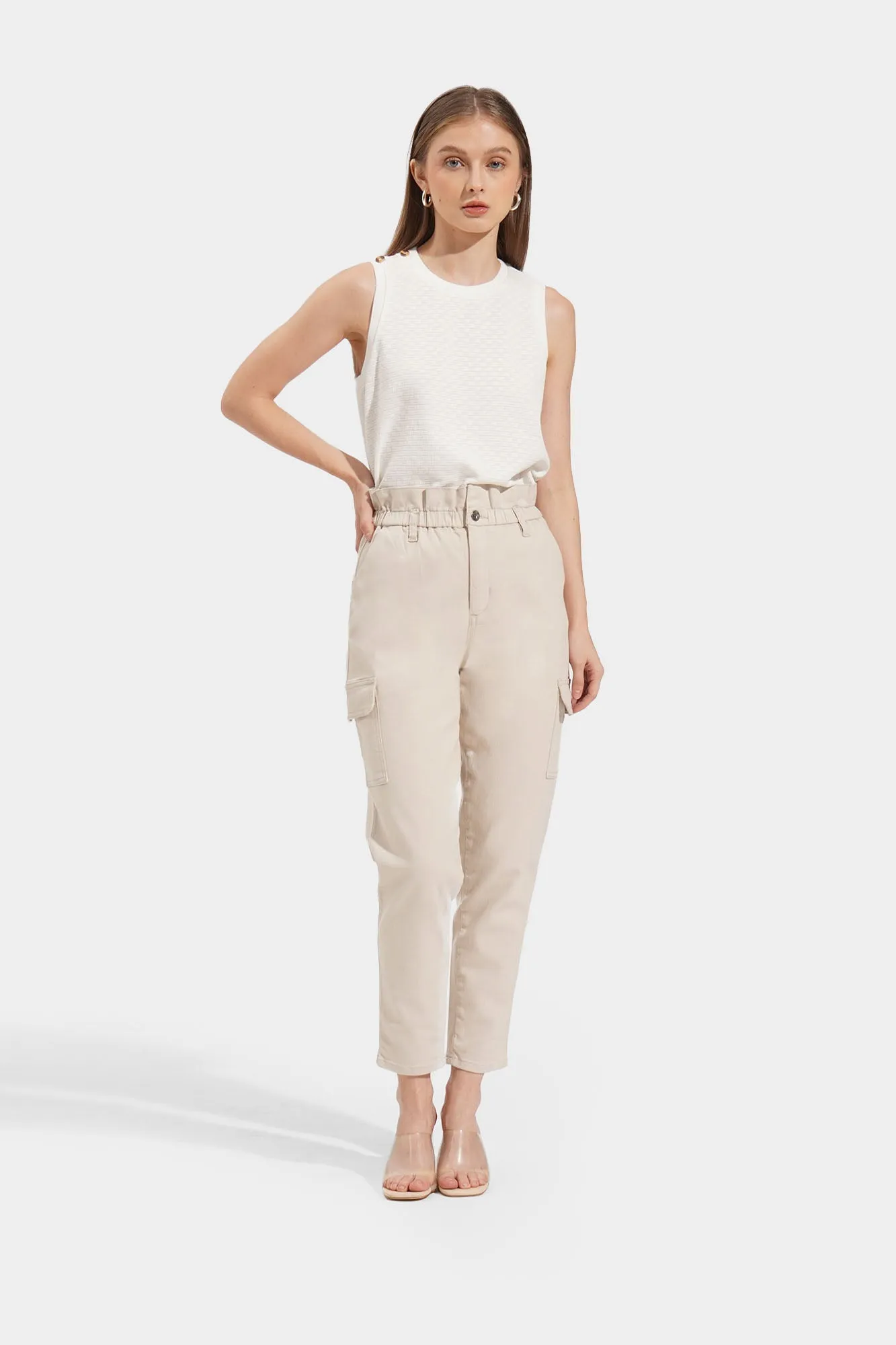 Paperbag Waist Cargo Trousers