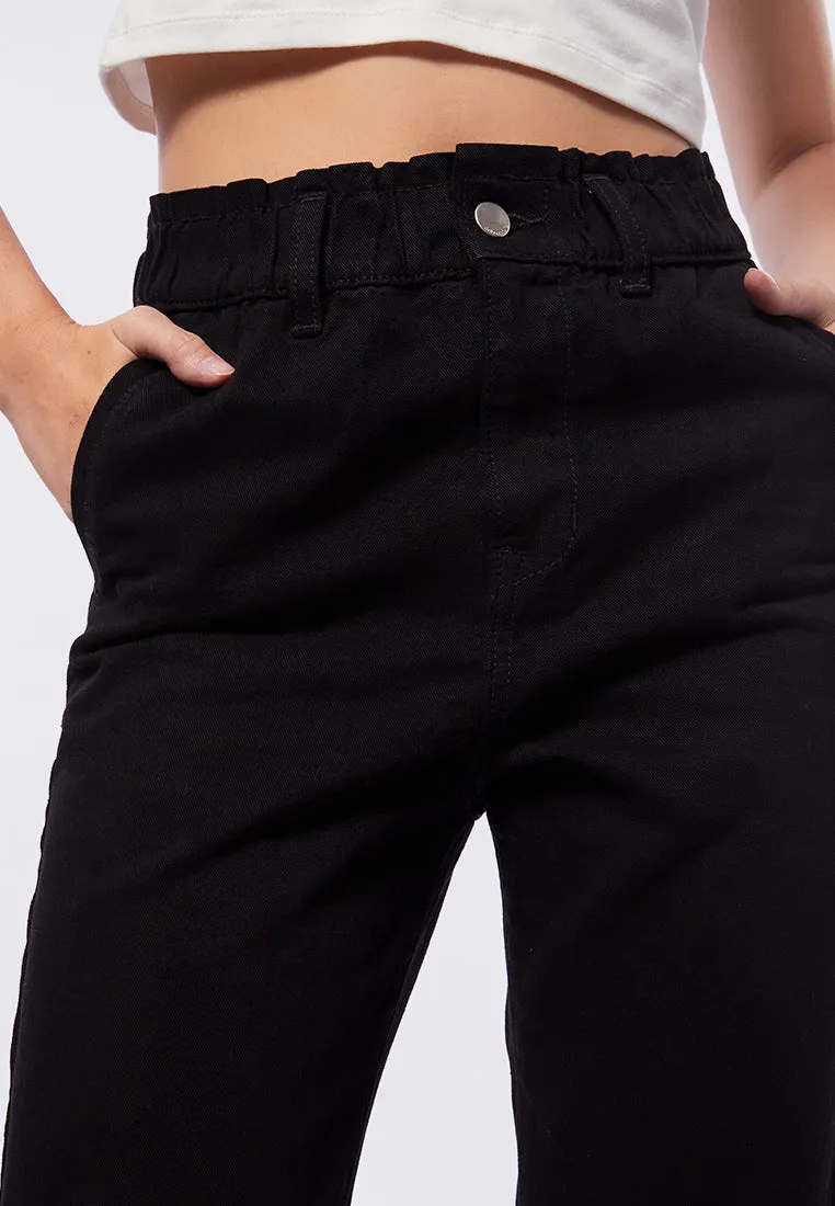 Paperbag Waist Denim Pants